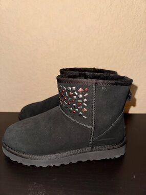 UGG Black Studded Short Winter Boot